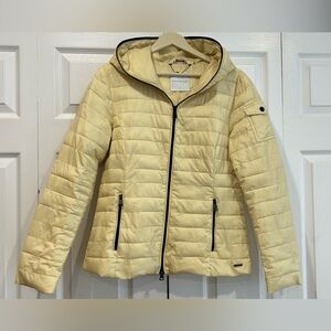 Rino & Pelle yellow lightweight hoodie jacket size 38/8